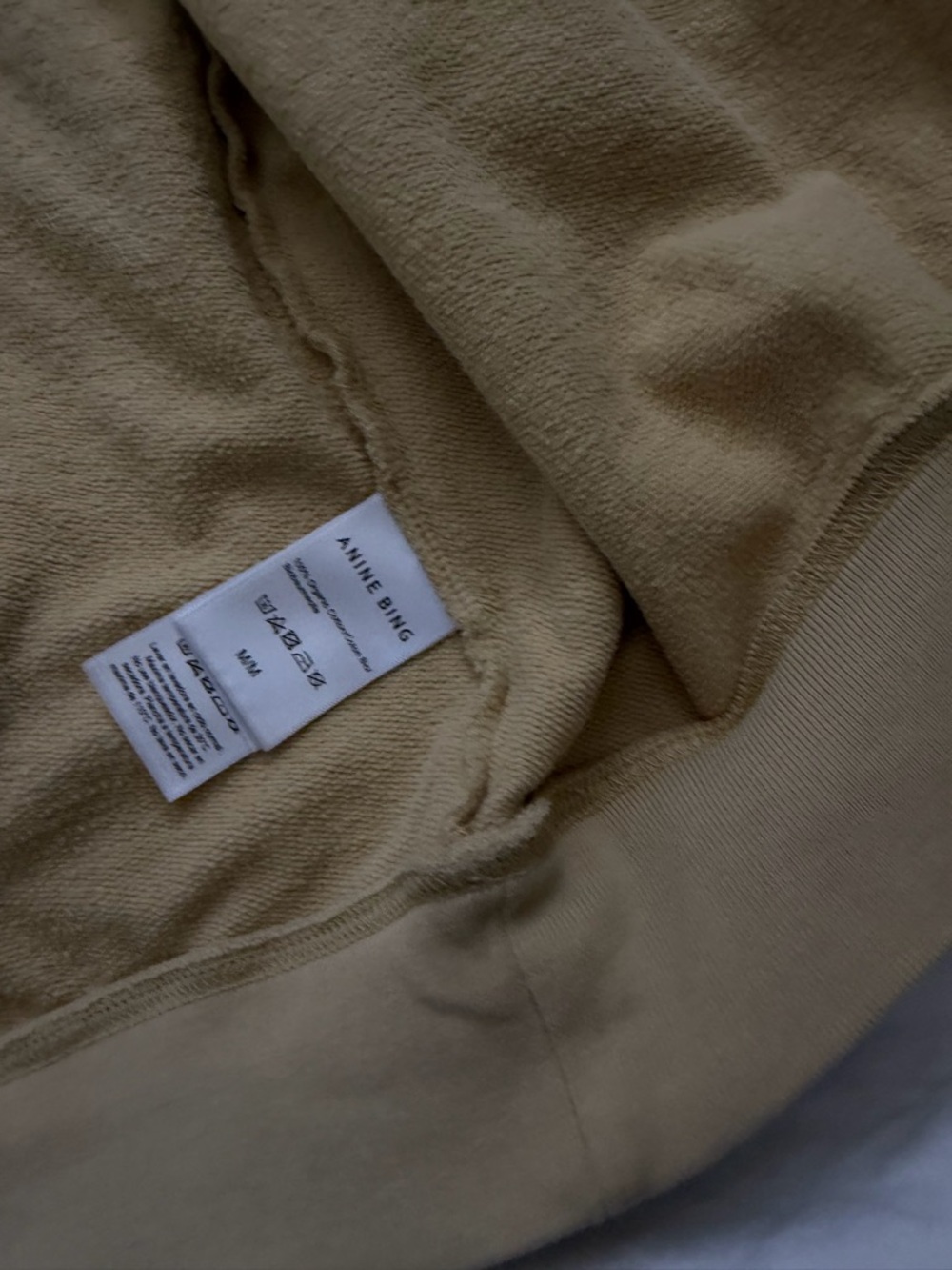 Anine bing Los Angeles M Butter yellow modified sweatshirt into sweat jacket - Picture 5 of 6